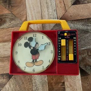 Vintage Mickey clock radio